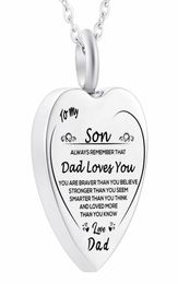 Stainless Steel Cremation Urn Pendant for Ashes for Dad Keepsake Necklace Jewelry Fill Kit Dad Love Son and Daughter3226263