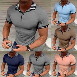 Men's Plus Tees Polos Summer Quick Striped Polo Collar Men's Sports Shirt Top T-shirt T Shirts tops