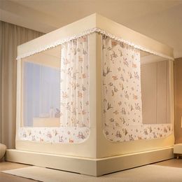 YanYangTian Four-Cornered Mosquito Net Bedding Net Bed Tent Curtain with Stand 240521