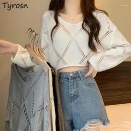 Women's T Shirts Crop Tops T-shirts Women 5 Colors Loose Sun-proof Casual Long Sleeve Soft Summer All-match Sweet Aesthetic Clothes Ulzzang