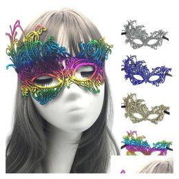 Party Masks Women Y Lace Eye Mask For Masquerade Halloween Venetian Costumes Carnival Anonymous Drop Delivery Home Garden Festive Supp Dhcp6