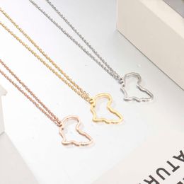 Gold Plated Africa Map Pendant Necklace For Women Men Ornaments Traditional Ethnic Stainless Steel Jewellery Link Chain