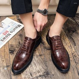 Casual Shoes Retro Style Men Wedding Leather Oxford Business Mens Round Toe Youth Party British Autumn 2024 Man