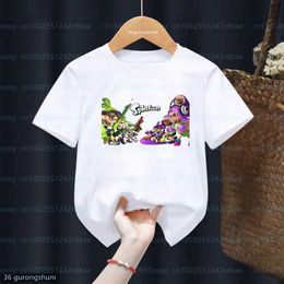 T-shirts 2024 New Shooter Splatoon 3 T-Shirt Funny Inklings Octolings Splatlands T Shirt Short Sleeve Gift Girls Boys Kids Clothes Tops Y240521