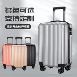 Wholesale 20-inch Student Zipper Suitcase Universal Wheel Password Adult Trolley Case Printed Gift Boarding Suitcase