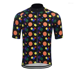 Racing Jackets Colourful Dots Cycling Jersey Men Summer Short Sleeve Clothing Wear Bicycle Clothes Braetan