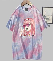 Women039s TShirt Darling In The Franxx Anime Harajuku Zero TWO Young Beauty Girl Print T Shirt Women Aesthetic Tiedye Tee Ulz4399432