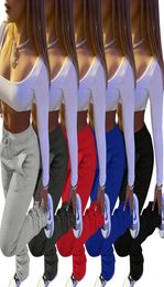 New Winter Thick Clothing For Women Solid Colour stacked Girls sweat Pants Women Cargo stacked Leggings Jogger Pants C12108623373