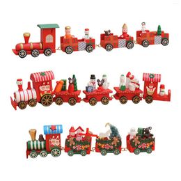 Party Decoration Wooden Xmas Train Toy Christmas Tree For Indoor Shop Window
