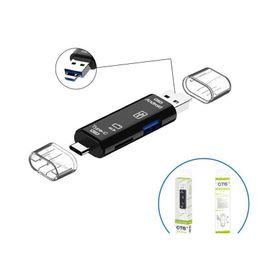 Memory Card Readers With Package 5 In 1 Mtifunction Usb 2.0 Type C/Usb /Micro Usb/Tf/Sd Reader Otg Adapter Mobile Phone Drop Delivery Otcks