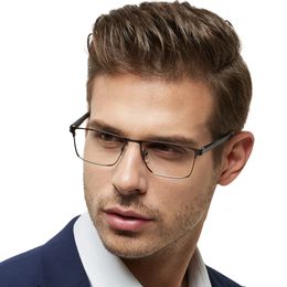 DESIGN Glasses Frame Men Square Eyewear Fashion Male Ultralight Optical Eye Myopia Prescription Eyeglasses Luxury Brand 240521