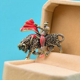 Brooches Funny Enamel Bullfight Brooch Vintage Bull Pin Women Men Animal Design Metal Badges Jewellery Gift