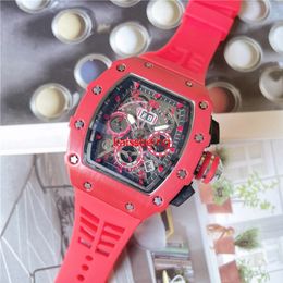 6-pin 2022 Fashion Brand Automatic Watches Men's Waterproof Skeleton Wrist Watch With women men Leather strap kis 223V