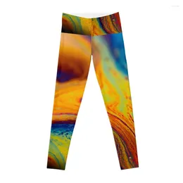 Active Pants Soap Bubble Orange Wave Leggings Sport Leggings?Women Yoga Pants? Woman