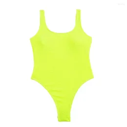 Women's Swimwear Candy-colored Swimsuit Stylish Candy Color Monokini Backless One-piece Swimsuits For Women Quick-drying Beachwear Summer