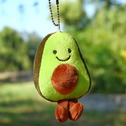 3PCS 12cm Cartoon Cute Avocado Fruit Toy Kawaii Stuffed Doll Plush Keychain Bag Pendant Birthday Gift For Kids