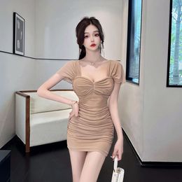 Women's Swimwear Wisuwore 2024 One-piece Gauze Vest Skirt Package Hip Fold Night Work Clothes Two Kinds Of Slimming Sexy Dress