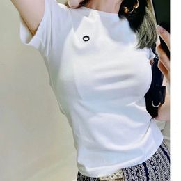 Summer Designer Women T Shirt Moon Print T-Shirt Cotton Slim Female Short Sleeve Crop Top Spring Tee Sexy Skinny