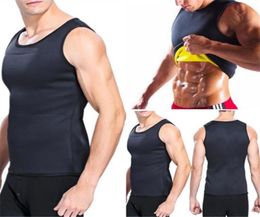 Men039s Body Shapers Fit Waist Trainer Vest Sauna Sweat Shaper Tank Top Slimming Trimmer T Shirt Plus Size M4XL5434213