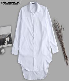 Unisex Women Dress Mens Long Shirts White Long Sleeve Tops Hiphop Harajuku Man Casual Tee Camisas Hombre Mens Clothes3187113