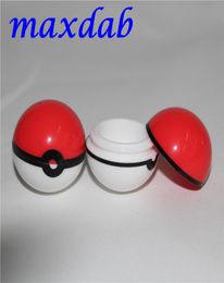 Pokeball Silicone Container Wax Jars Food Grade Silicon Gel Ball Shaped Storage Box For Dry Herbal Vaporizer Glass Bong Accessorie5186870