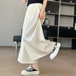 Trousers Girls Summer Wide Leg Pants Thin 2024 Medium Children Korean Version Of 6-12 Years Old 15 Trend