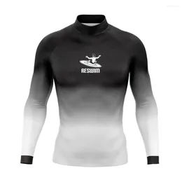 Women's Swimwear 2024 Men's Rash Guard Surfing Diving Swimsuit Long Sleeve Surf T-shirt Tops Uv Swimming Tight Shirt Gym Clothes