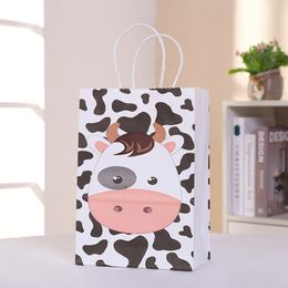 6pcs Jungle Safari Animal Zoo Happy Birthday Party Paper Candy Box Kids Gift Cookies Packaging Bags Baby Shower Decor Supplies