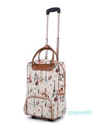 Fashion Women travel Business Boarding bag ON wheels trolley bags large capacity Travel Rolling Luggage Retro girl Suitcase Bag LJ7178432