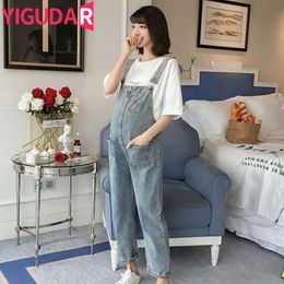 Maternity Denim Strap Jeans Trousers Suspenders Pants for Pregnant Women Overalls Jumpsuits Pregnancy Clothing fashion L2405