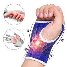 2 Pcs Wrist Support Hand Brace Gym Wrist Palm Protector Carpal Tunnel Tendonitis Pain Relief Sports Safety Muscle Protect Unisex