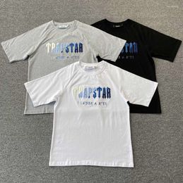 Mens T Shirts Womens Trapstar White Blue Towel Embroidery Short Sleeve Shorts Set Spring Summer Fashion Streetwear T-shirt A new trend 9911ess