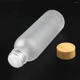 Storage Bottles Clear Frosted/Light Yellow 150ml Toner Glass Bottle For Sale