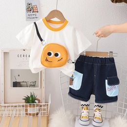 Clothing Sets 2024 Toddler Summer Boutique Outfits For Kids Baby Boy 9 To 12 Months Cute Short Sleeve T-shirts And Shorts Boys Infant