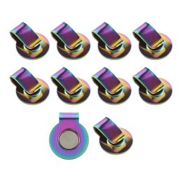10Pcs Durable Zinc Alloy Golf Hat Clip Magnetic Golf Cap Clips with Magnet Ball Markers Golf Putting Green Accessories 20mm/25mm