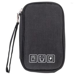 Storage Bags Data Cable Bag Portable Protection Mesh Inner Pocket Zipper Enclosure Durable Exterior For Outdoor H88F