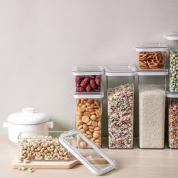 Storage Bottles Kitchen Rectangle Transparent Sealed Jar Creative Large Capacity Moistureproof Cereal Dried Fruit Cabinet Hanging Box