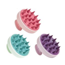 Sdotter scalp massager shampoo brush soft silicone scalp massage comb for hair removal G 240507