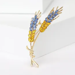 Brooches Women Korean Fashion Style 3-Color Rhinestone Ear Of Wheat Lapel Pins Luxury Jewellery Accessories For Clothing Gifts