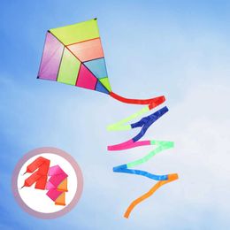 Kite Accessories 2 Rainbow Tail Ribbon Kite Tail Sky Streaming Drone Outdoor Game Adult Nylon Cloth Rc Accessories Party Streaming Media WX5.21