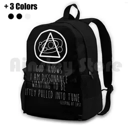 Backpack Sleeping At Last. Outdoor Hiking Riding Climbing Sports Bag Song Last Sleep Band Lyrics