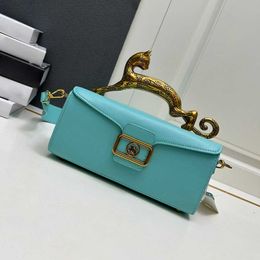 WOMEN Lan Top Quality Shoulder Bag Genuine Leather Handbag Women Pencil Bag Designer Bags Fashion Carved Handle Bag Handbags Designers Crossbody