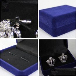 Other Event Party Supplies Black Pu Leather Geschenk Box For Manschettenknopfe Cufflinks Storage Jewellery Cuff Links Gift Organiz Dhzgj