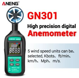 ANENG GN301 Digital Anemometer 0-30m/s Wind Speed Metre -10 ~ 45C Temperature Tester Anemometro with LCD Backlight Display