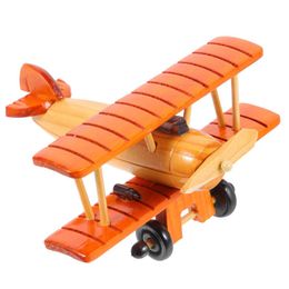 Aircraft Modle Wooden Aeroplane model retro Aeroplane wooden craftsmanship retro Aeroplane pattern propeller Aeroplane decoration wooden Aeroplane s24520228