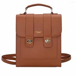 Backpack Style Women Retro Leather Backpacks Female Luxury Messenger Handbags Large Capacity Travel Shoulder Bag For Ladies Packs