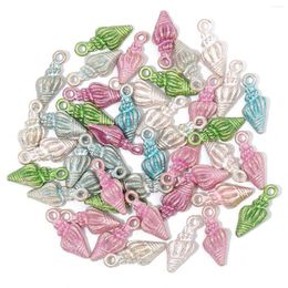 Charms 10pcs Conch Pendant Ocean Series Enamel Alloy Summer For Jewelry Making Vacation Leisure Shell Necklace Earrings
