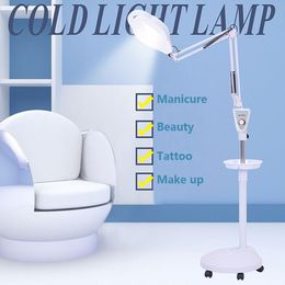 LED Magnifier Floor Lamp Magnifier Pro 16X Diopter Glass Cool Bright Lens Cold Light Magnifier for Beauty Manicure Tattoo 220V