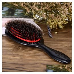 Hair Brushes Professional Oval Anti-Static Paddle Comb Scalp Mas Hairbrush Styling Tool Boar Bristle Drop Delivery Products Care Tools Dhkbn