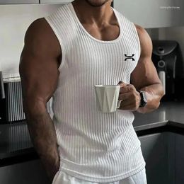 Men's Tank Tops Summer Gym Vest Men Bodybuilding Sleeveless Sports Top T-shirts Wide Shoulder Fitness Running Clothes